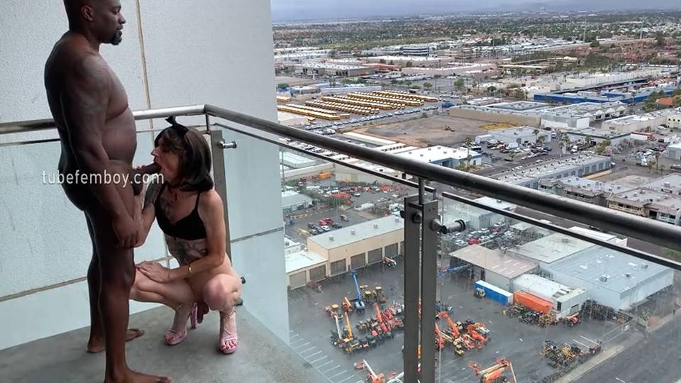 Fucking on the balcony
